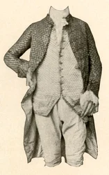 Veste et gilet portés par Robert Livingston, de Clermont Manor, New York, c1720, 1937