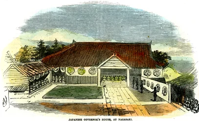 Maison du gouverneur japonais, à Nagasaki, Japon, 1855
