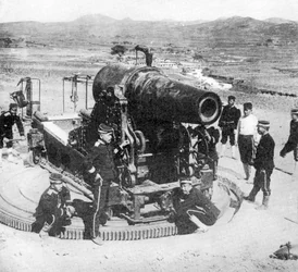Canon de siège japonais, guerre russo-japonaise, 1904-5