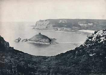 Jersey - Baie de Portelet et île Janvrin, 1895
