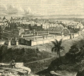 Jérusalem au temps de Jésus-Christ, montrant le Temple restauré par Hérode le Grand, 1890