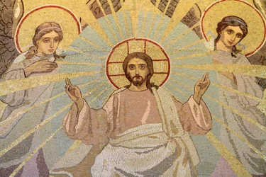 Jésus-Christ. Église du Sauveur sur le Sang Versé ou Église de la Résurrection, Saint-Pétersbourg, Russie