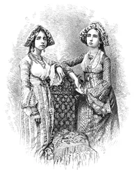 Femmes juives de Kochi, Inde, 1895