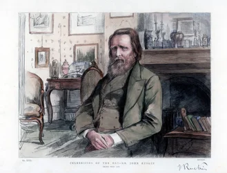 John Ruskin 1819-1900, critique, auteur, poète et artiste anglais, 1886