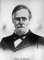 John Sherman 1823-1900, représentant et sénateur républicain américain pendant la guerre civile, vers 1910