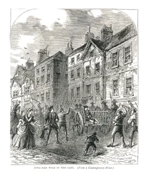 Jonathan Wild dans la charrette, 1878