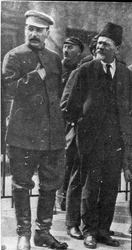 Josef Staline et Mikhaïl Kalinine, dirigeants soviétiques, années 1930