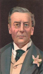 Joseph Chamberlain 1836-1914, homme politique libéral britannique, 1906