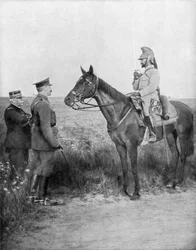 Joseph Joffre, Lord Kitchener et le général Baratier, France, Première Guerre mondiale, 16 août 1915