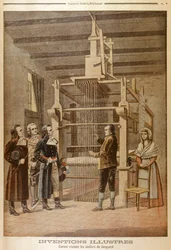 Joseph Marie Jacquard montrant son métier à tisser à Lazare Carnot, Lyon, France, 1801 1901