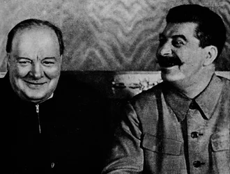 Joseph Staline et M. Churchill 1942, 1945