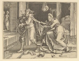 Joseph et la femme de Potiphar copie, 17e siècle