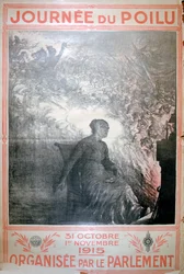 Journée du Poilu, 31 octobre-1er novembre 1915, affiche française de la Première Guerre mondiale, 1915