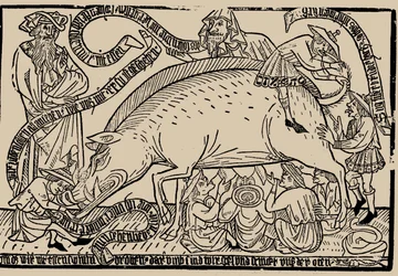 Judensau, vers 1470