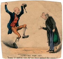 Sauter de joie - heureux de vous informer Monsieur que nous avons gagné la cause !