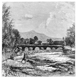 Rivière Kaboul, Afghanistan, 1895