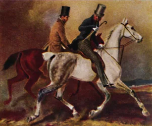 Kaiser Wilhelm I. 1797-1888 en tant que prince de Prusse. - Peinture de Krüger, 1934