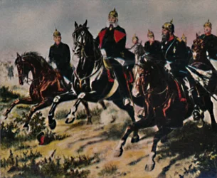 Kaiser Wilhelm I. 1797-1888 et ses paladins. - Peinture de Camphausen, 1934