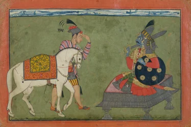 Kalki Avatar, la future incarnation de Vishnu, vers 1700-1710