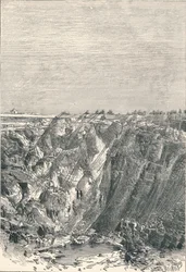 Kimberley : apparence de la mine de diamants en 1880, 1896