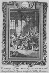 Le roi Edmond Ier assassiné par Leolf le Robbe