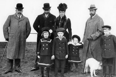 Le Roi Édouard, le Kaiser, la Reine Alexandra et le Roi George, vers 1903