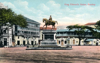 Statue du Roi Edward, Bombay, Inde, début du 20e siècle