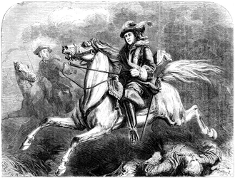 Le roi George II à la bataille de Dettingen, 1743