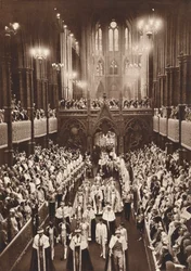 Procession du couronnement du roi George VI, abbaye de Westminster, 1937