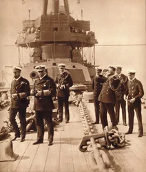 Le roi George V à bord du HMS Neptune, années 1910