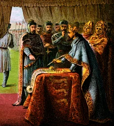 Le roi Jean et la Magna Carta, 1215, vers 1850