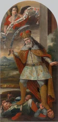 Le Roi Saint Étienne dans la bataille contre les Turcs, vers 1718-1719
