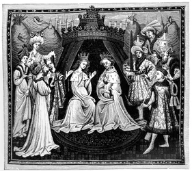 Roi, reine et cour, vers 1450, 1910