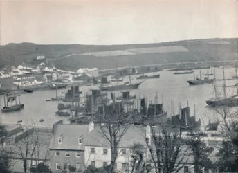 Kinsale - Une flotte de pêche dans le port, 1895