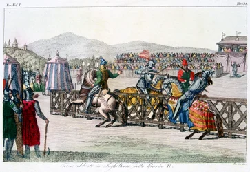 Chevaliers jouteurs lors d