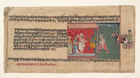 Krishna Amène le Messager Akrura à l