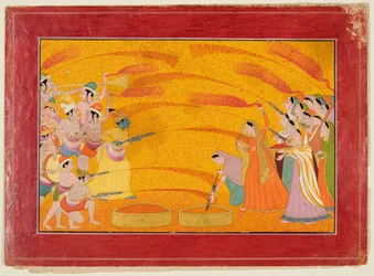 Krishna célèbre Holi, vers 1770