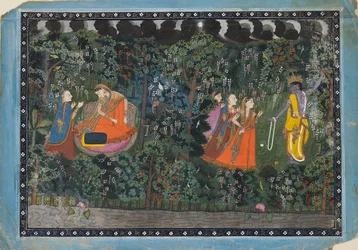 Krishna et Radha, vers 1850