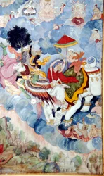 Krishna, chevauchant l