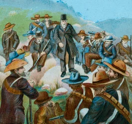 Kruger faisant appel aux Burghers à Bloemfontein, 1900