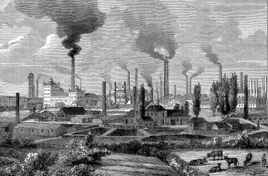 Usines Krupp, Essen, Allemagne, 1896