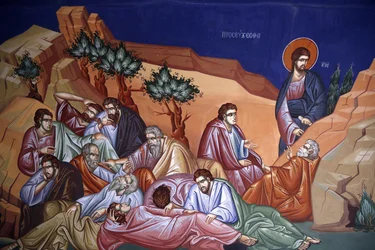 Monastère de Kykkos, Chypre. Jésus avec ses disciples à Gethsémani, 20150510, Pedoulas, Chypre