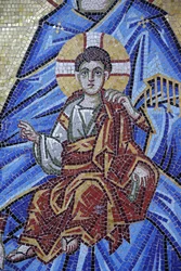 Monastère de Kykkos, Chypre. Détail de mosaïque. Jésus enfant, 20150510, Pedoulas, Chypre