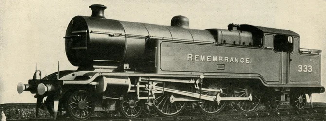 Type de réservoir Pacifique L.B.S.C., moteur de commémoration de guerre, vers 1930