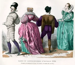 Dames et messieurs vers 1584, 1882-1884