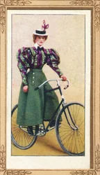 Cycliste portant une jupe divisée, 1939