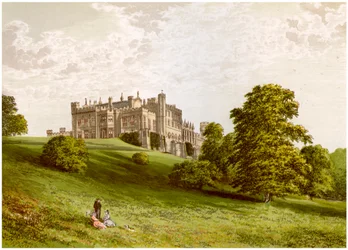 Château de Lambton, comté de Durham, maison du comte de Durham, vers 1880
