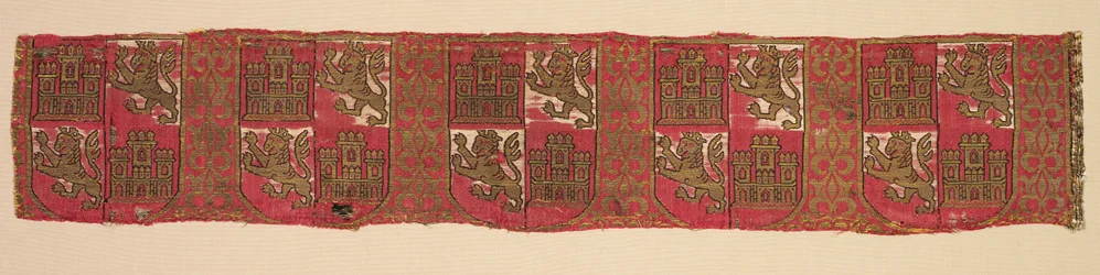 Lampas avec héraldique de Castille et León, d
