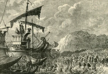 Débarquement de Jules César en Bretagne, 1890