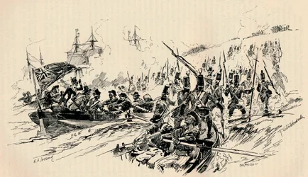 Débarquement de Sir Ralph Abercromby et des forces britanniques à Alexandrie, 1801, 1884
